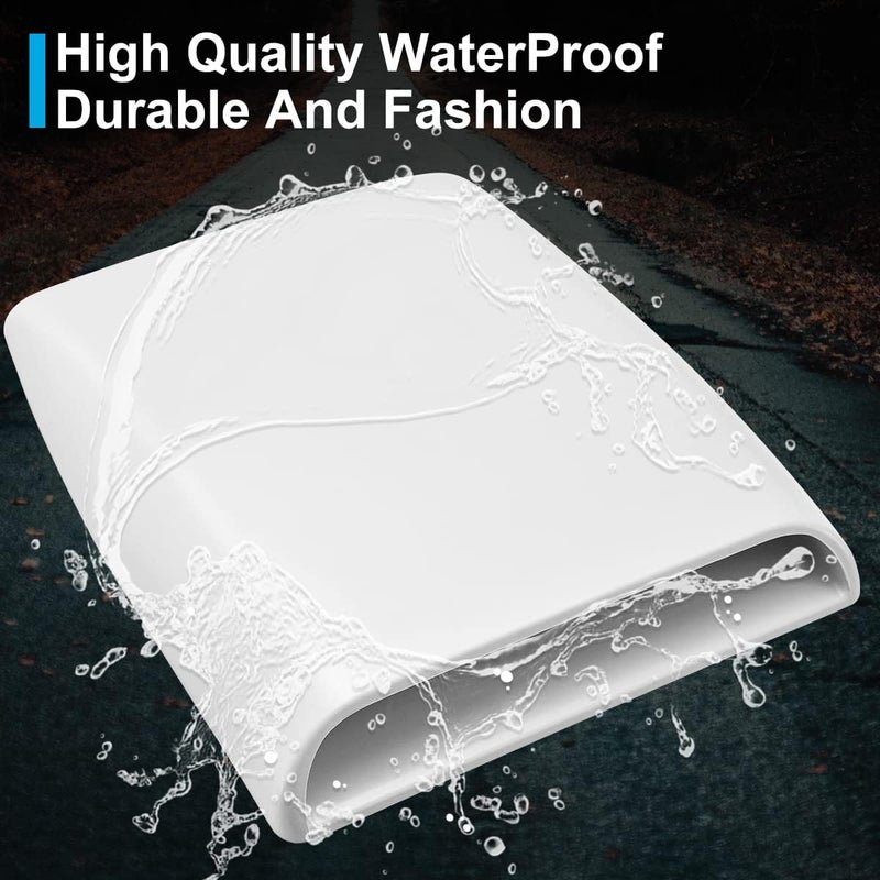 NATGIC Universal Car Air Flow Decorative Intake Hood Scoop Turbo Bonnet Vent Cover (White) - Image 5